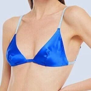 La Perla Bright blue silk Bra M